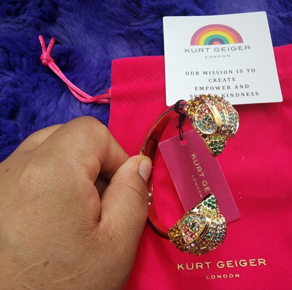 New Kurt Geiger Gold Bracelet with Yellow Accents
